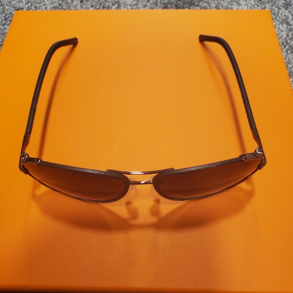 Chloe leather trim aviator sunglasses - Picture 7 of 10